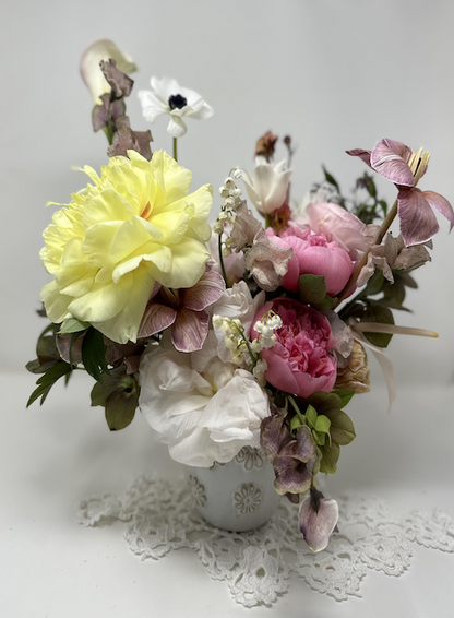 Arrangement in a vase